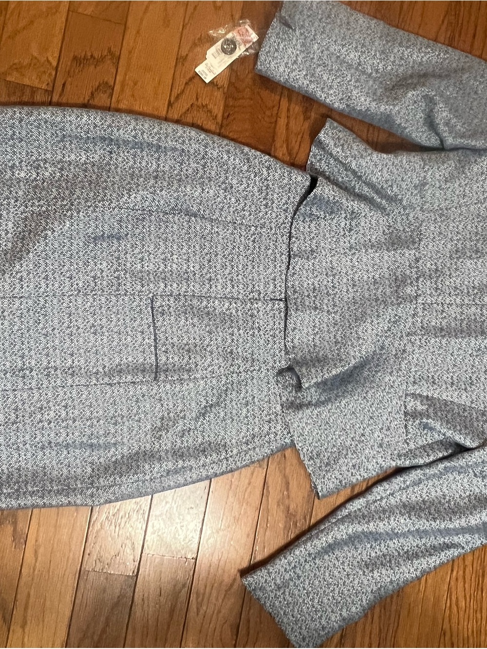 Women's Light Blue Patterned Skirt and Jacket Set